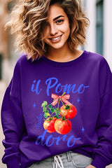 UL180P-E3070 Il Pomodoro Tomato Art Graphic Plus Sweatshirt $25