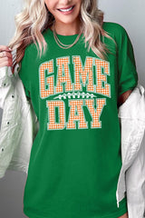 5000P-E3129 Orange Gingham Game Day Plus Heavy Cotton Tee $12.75