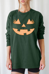 UL240P-E3148 Cute Pumpkin Halloween Plus Long Sleeve Tee $17