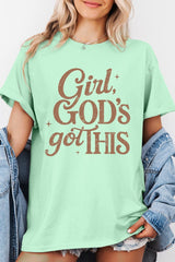 5000P-E3102 Girl, Godu2019s Got This Graphic Plus Heavy Cotton Tee $12.75