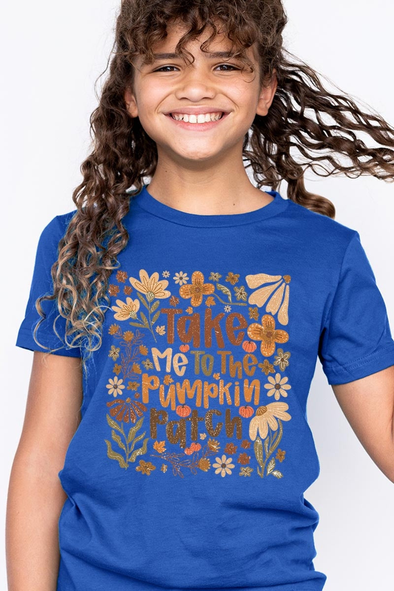 US3001Y-E3136Z Take Me To The Pumpkin Patch Kids Graphic Tee $11