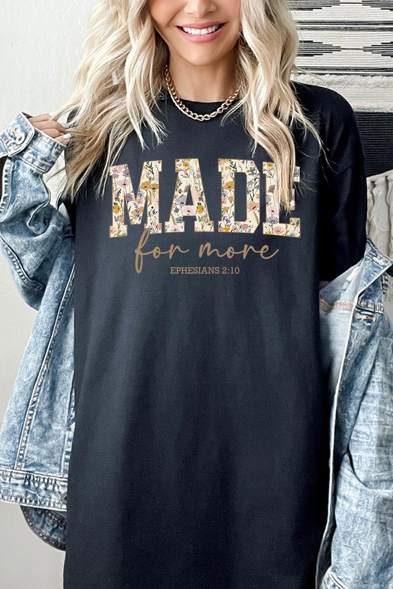 5000-E3068 Made for More Faith Graphic Heavy Cotton Tee $9