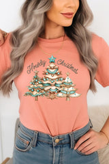 US3001-E3185 Howdy Christmas Graphic Tee $12.5