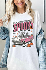 5000P-E3142 Spooky Skeleton Graphic Plus Heavy Cotton Tee $12.75