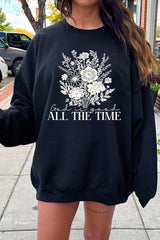UL180-E3116 God Is Good Floral Graphic Sweatshirt $20