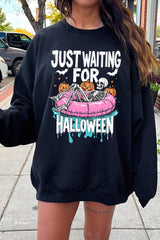 UL180-E3138 Just Waiting For Halloween Graphic Sweatshirt $20