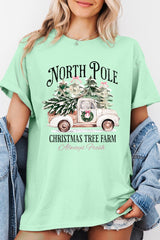 5000-E3174 North Pole Christmas Graphic Heavy Cotton Tee $9