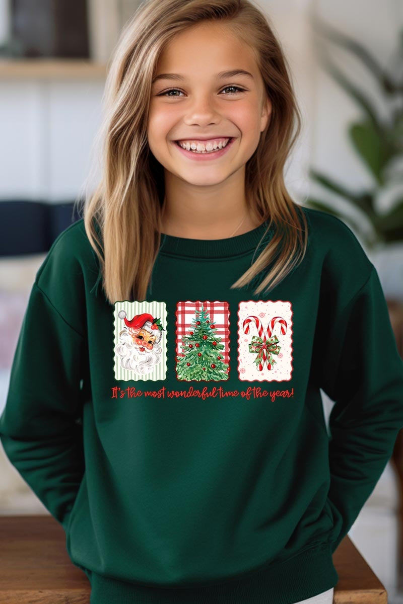 UL180B-E3201Z Most Wonderful Time Kids Graphic Sweatshirt $20