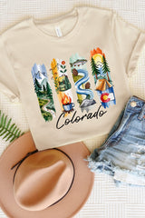 US3001P-E3061CO Colorado State Brushstroke Graphic Plus Tee $16