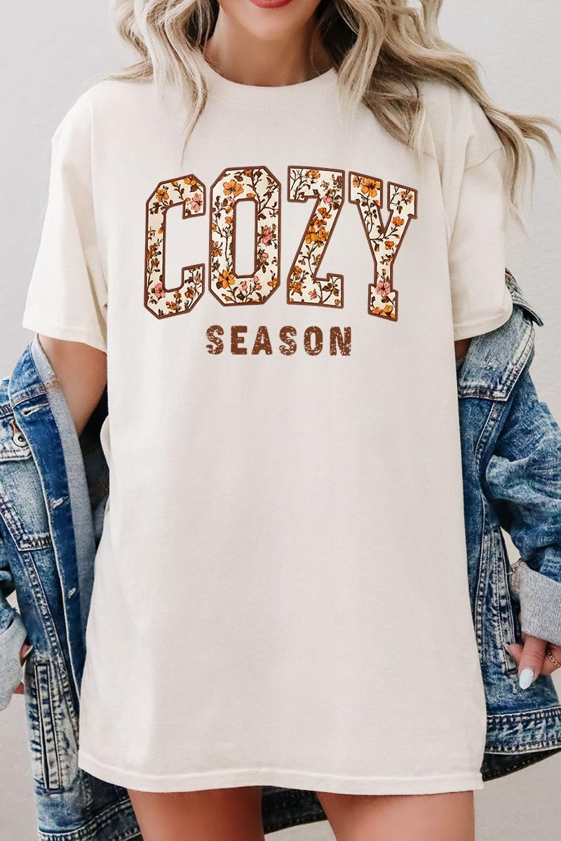 5000-E3082 Cozy Season Graphic Heavy Cotton Tee $9