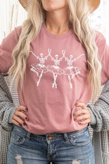 US3001-E3156 Halloween Ballerina Graphic Tee $12.5