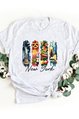 US3001P-E3061NY New York State Brushstroke Graphic Plus Tee $16