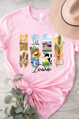 US3001-E3061IA Iowa State Brushstroke Graphic Tee $12.5