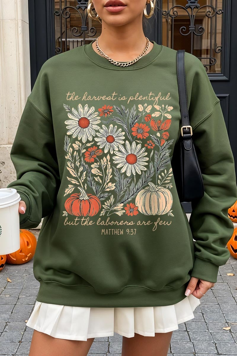 UL180-E3173 Faith Harvest Graphic Sweatshirt $20