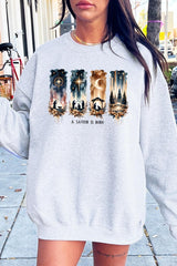 UL180-E3204 Savior Is Born Nativity Graphic Sweatshirt $20