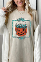 5000-E3140 Halloween turquoise pumpkin Heavy Cotton Tee $9