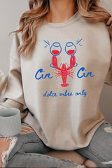 UL180-E3069 Cin Cin Lobster Celebration Graphic Sweatshirt $20