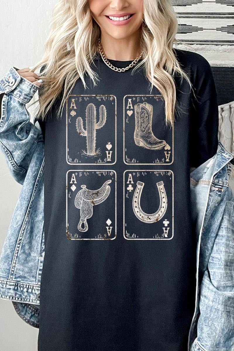 5000P-E3094 Western Cowgirl Card Graphic Plus Heavy Cotton Tee $12.75