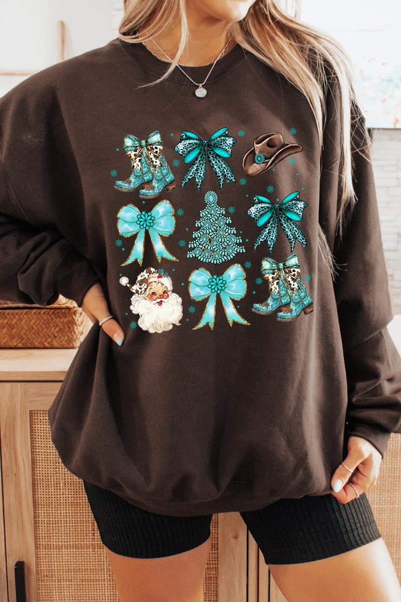 UL180P-E3180 Western Christmas Graphic Plus Sweatshirt $25