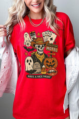 5000P-E3107 Spooky Skeleton Graphic Plus Heavy Cotton Tee $12.75