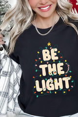 US3001-E3202 Be the Light Christmas Graphic Tee $12.5