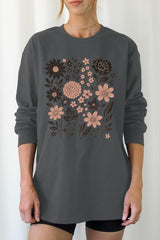 UL240-E3178 Fall Floral Garden Graphic Long Sleeve Tee $13.75