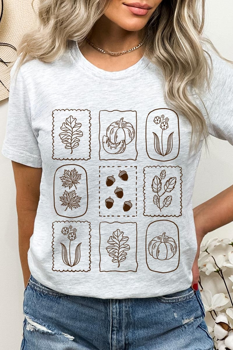 US3001P-E3101 Autumn Graphic Plus Tee $16