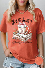 5000-E3205 Dear Santa Books Graphic Heavy Cotton Tee $9
