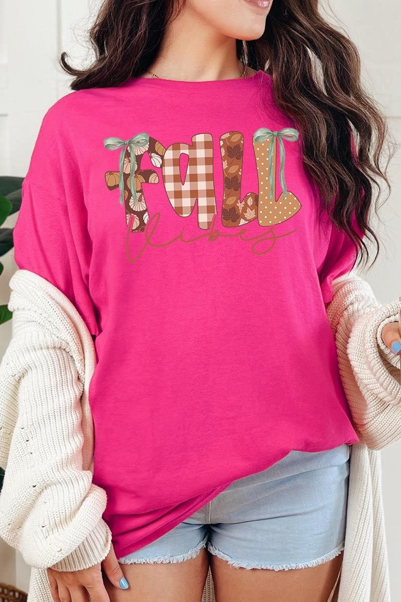 5000P-E3071 Fall Vibes Rustic Graphic Plus Heavy Cotton Tee $12.75