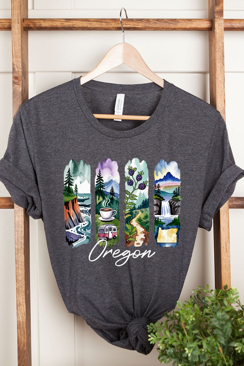 US3001P-E3061OR Oregon State Brushstroke Graphic Plus Tee $16