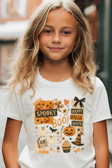 US3001Y-E3084Z Halloween collage Kids Graphic Tee $11