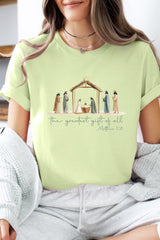 US3001-E3183 Nativity Gift Graphic Tee $12.5