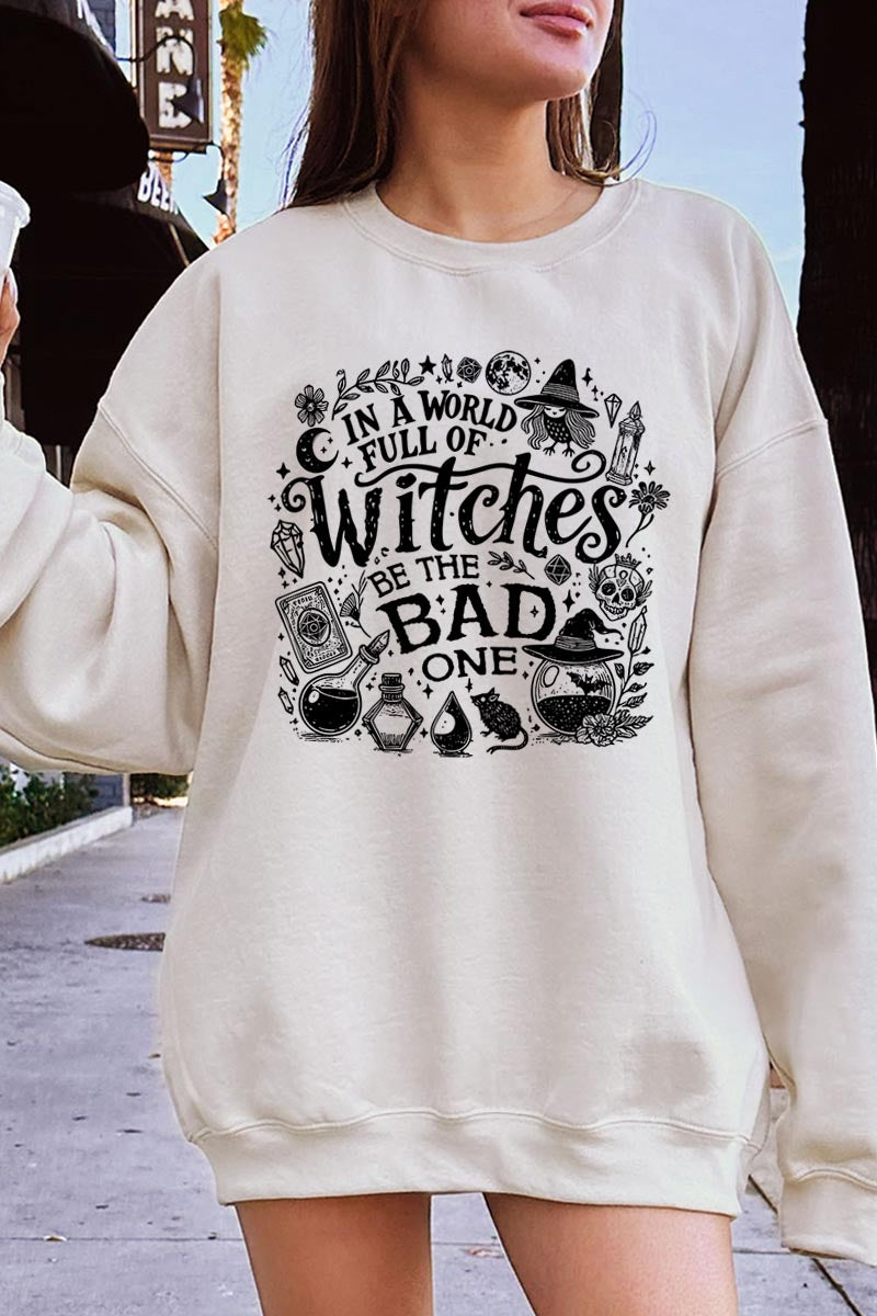 UL180-E3139 In a World of Witches Graphic Sweatshirt $20