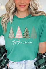 US3001P-E3218 Rustic Christmas Trees Graphic Plus Tee $16