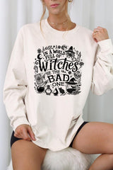 UL240-E3139 In a World of Witches Graphic Long Sleeve Tee $13.75