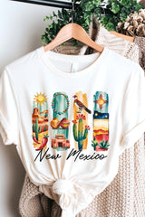 US3001P-E3061NM New Mexico State Brushstroke Graphic Plus Tee $16
