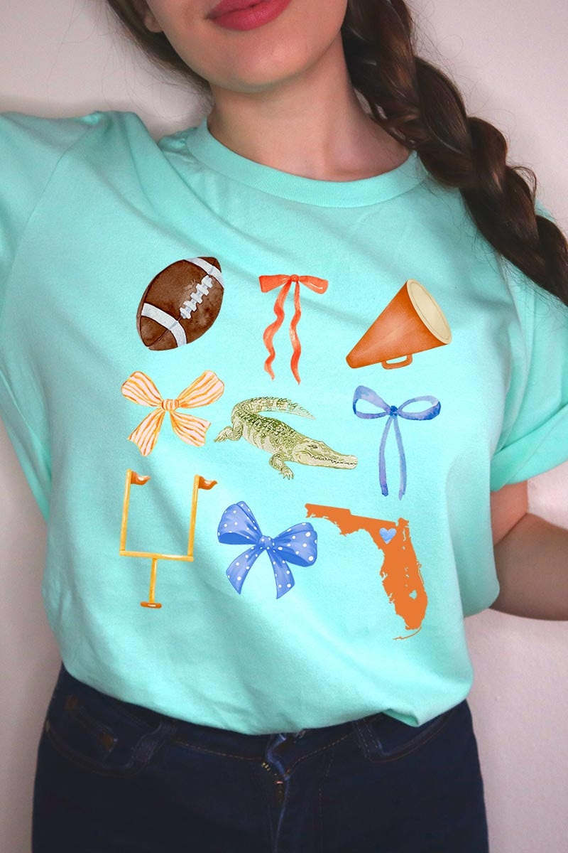 US3001P-E3078 Florida Football Graphic Plus Tee $16