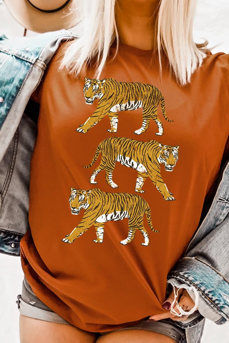 US3001P-E3104 Retro Tigers Graphic Plus Tee $16
