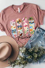 US3001-E3061FL Florida State Brushstroke Graphic Tee $12.5