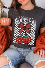 US3001-E3196 Cherry Ornament Christmas Graphic Tee $12.5