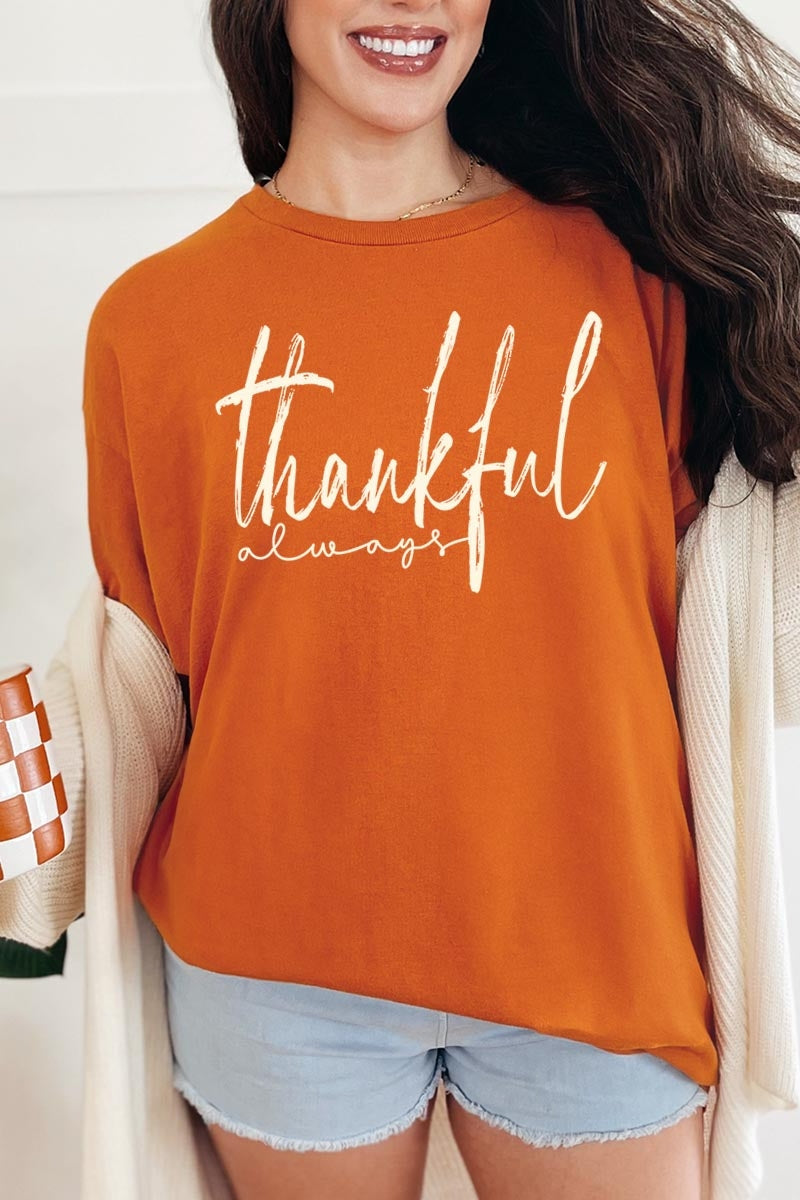5000P-E3170 Thankful Graphic Plus Heavy Cotton Tee $12.75