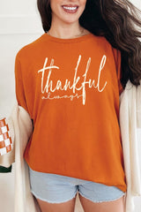 5000-E3170 Thankful Graphic Heavy Cotton Tee $9