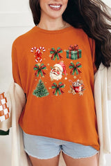 5000P-E3217 Santa Gifts & Bows Christmas Graphic Plus Heavy Cotton Tee $12.75