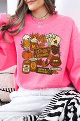 UL180-E3119 Retro Fall Collage Graphic Sweatshirt $20