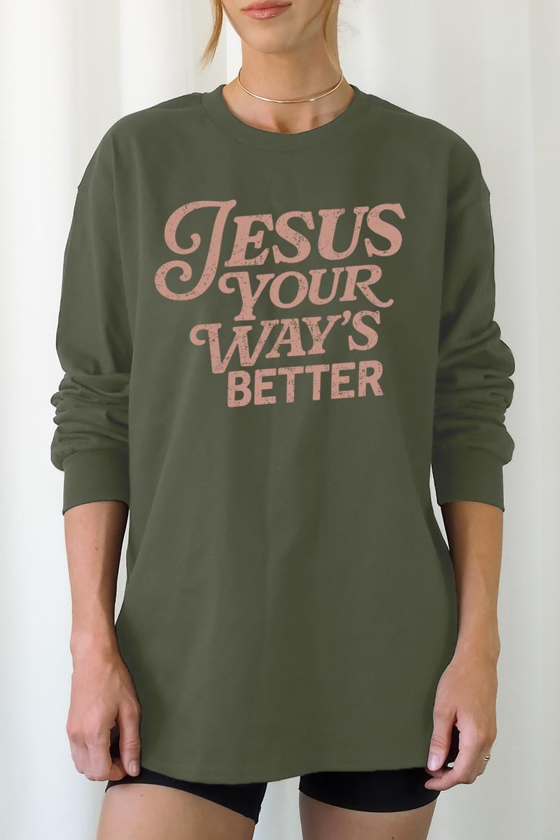 UL240-E3114 Christian Graphic Long Sleeve Tee $13.75