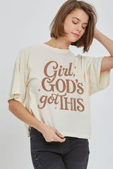 CTS-E3102 Girl, Godu2019s Got This Graphic Relaxed Crop Top $11