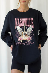 UL240-E3157 Nashville Rose Graphic Long Sleeve Tee $13.75
