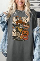 5000-E3107 Spooky Western Skeleton Graphic Heavy Cotton Tee $9