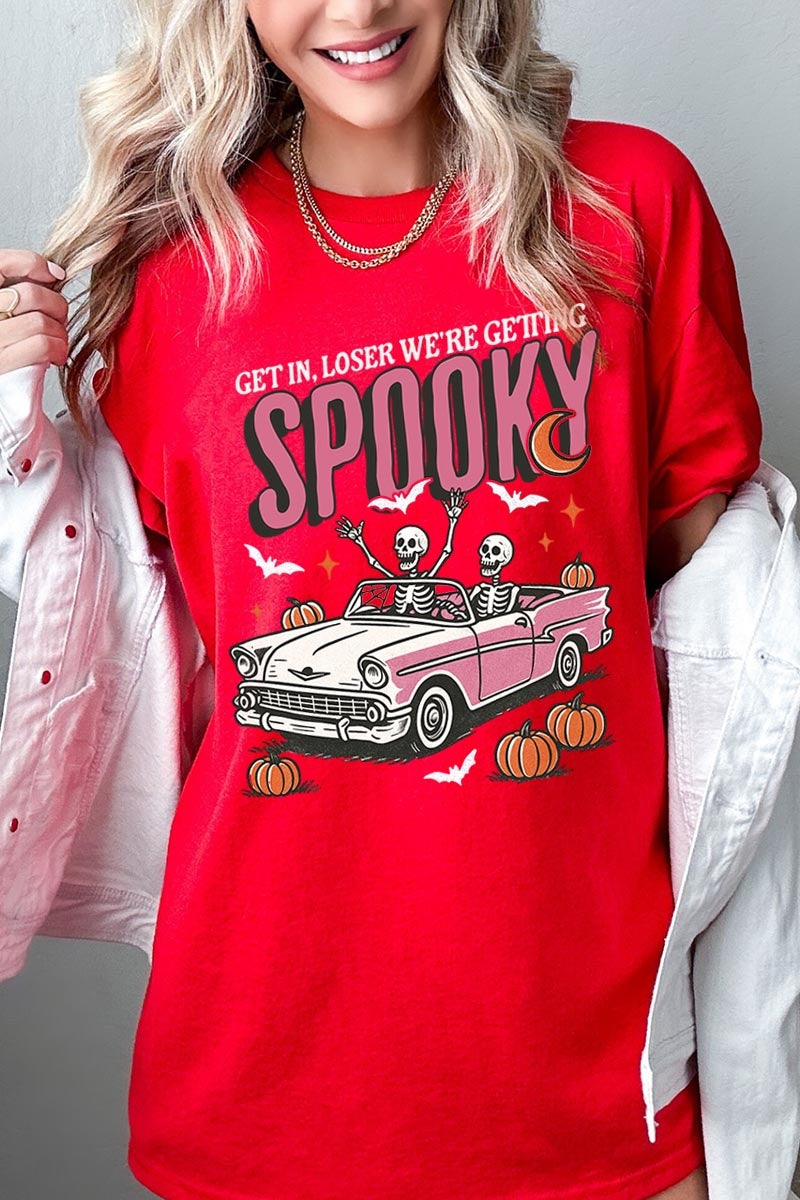 5000-E3142 Spooky Skeleton Graphic Heavy Cotton Tee $9