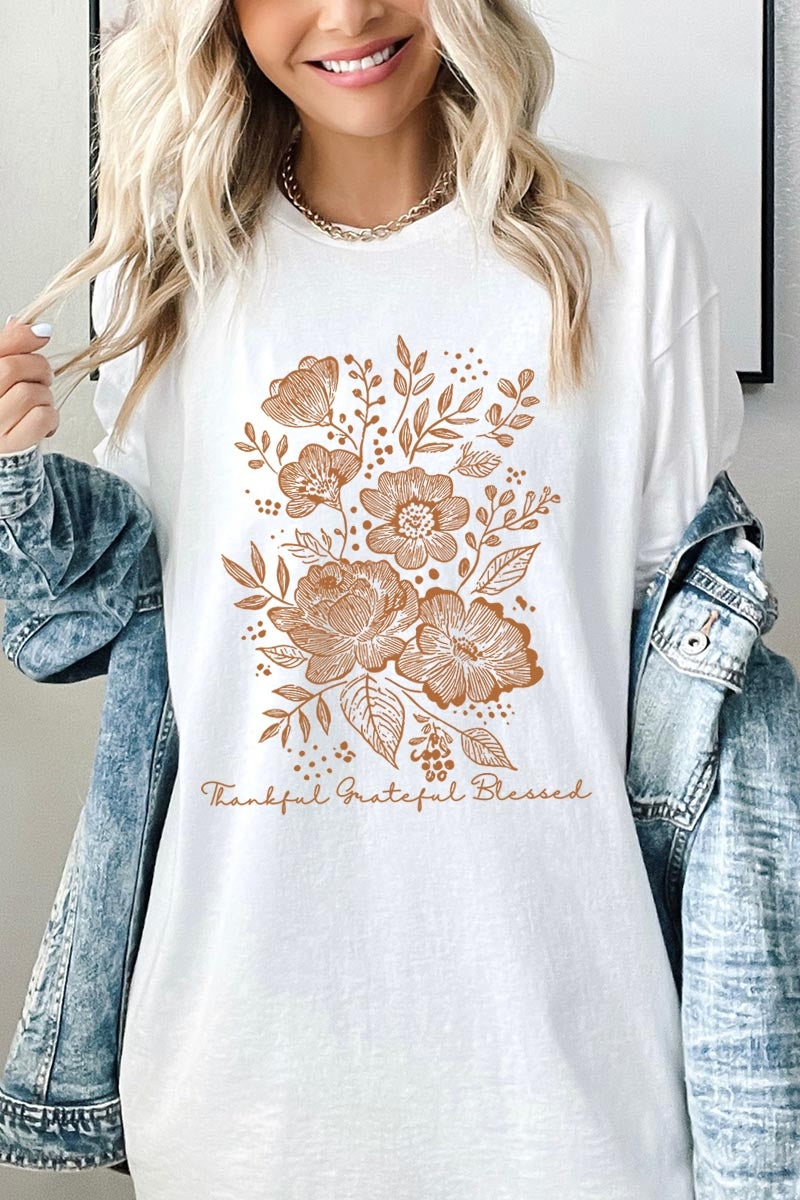 5000-E3155 Neutral Thanksgiving Graphic Heavy Cotton Tee $9